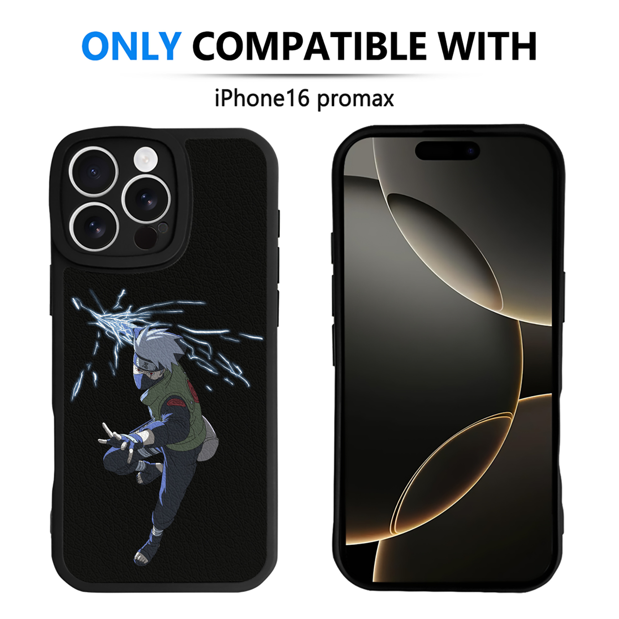（画像用） NARUTO -ナルト- はたけ カカシ Hatake Kakashi 【iPhone 16シリーズ対応】シリコンスマホケース（レザー調） 材質：シリコン